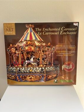 Wrebbit Vintage (1998) The Enchanted Carousel Puzzle NIB Plays Music Horses
